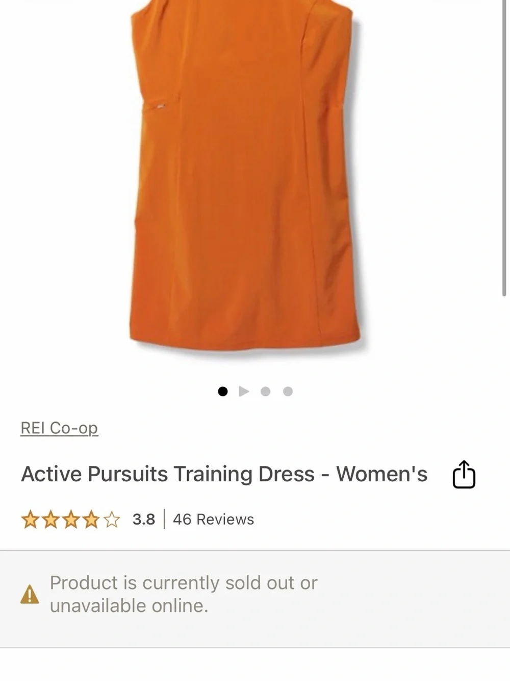 REI Active Pursuits Athletic Dress with built-in shorts and pockets